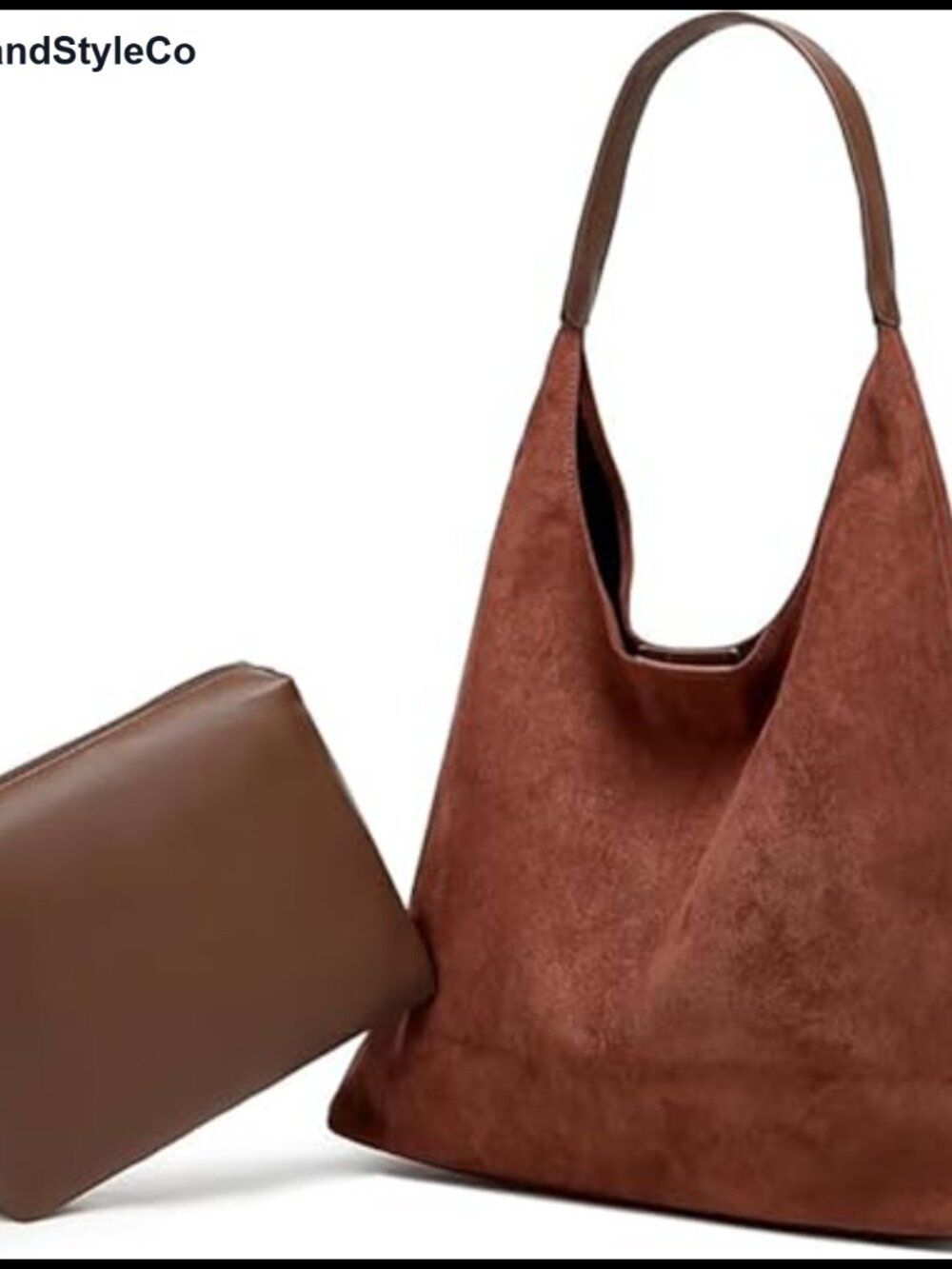 Faux Leather Slouchy Tote Bag Large Capacity Retro Work Travel Handbag